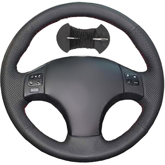 

Microfiber Leather Car Steering Wheel Cover Anti-Slip Stitch Wheel Wrap Fit for Lexus is IS250 IS250C IS300 IS300C IS350 IS350C F Sport 2005-2011,Red Black Thread