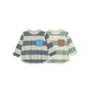 Qianqu Spring and Summer Striped Pullover Upper Clothes Long Sleeves T-shirt