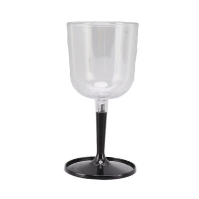Bicchiere da vino portatile pieghevole infrangibile trasparente staccabile in plastica per esterno