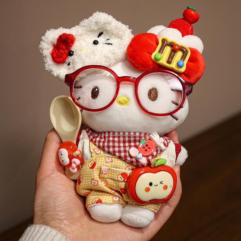 Hellokitty Plush Toys 15Cm Kitty Cat Stuffed Pendant Keychain Kawaii Toys Hobbies Collection Decor Toys Adorably Birthday Gifts
