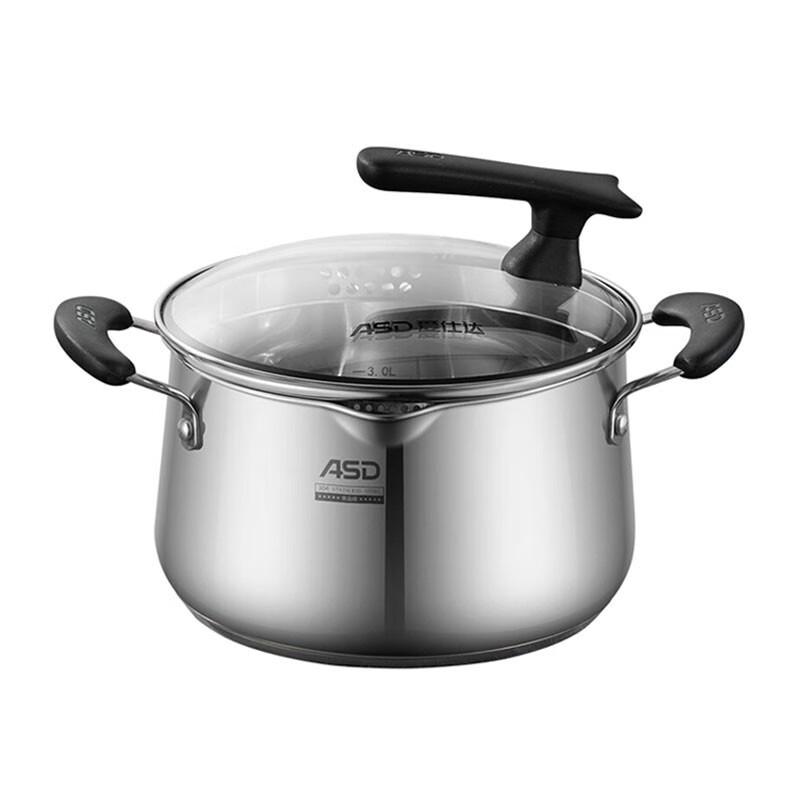 ASD 20CM 304 Stainless Steel Composite Bottom Soup Pot