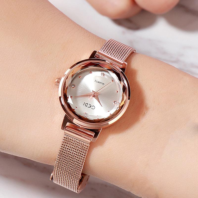Small Student Watch, Simple Literary Waterproof Stainless Steel Mesh Belt Watch, Women'S Versatile Quartz Watch