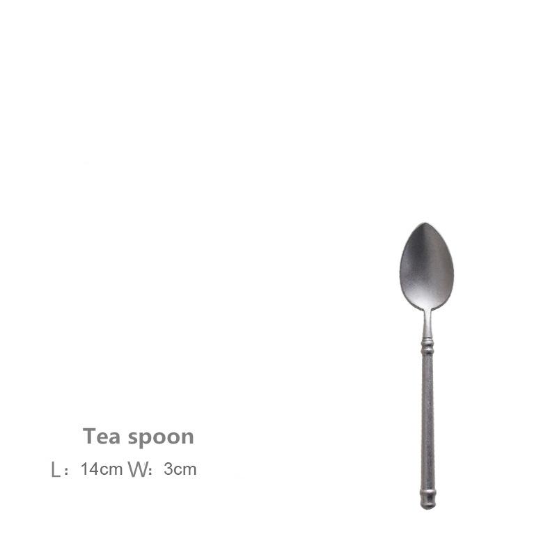 304 Edelstahl Ins Net Red Retro Messer und Gabel Besteckset, Westliches Essen Steakmesser und Löffel, Nordisches Besteckset