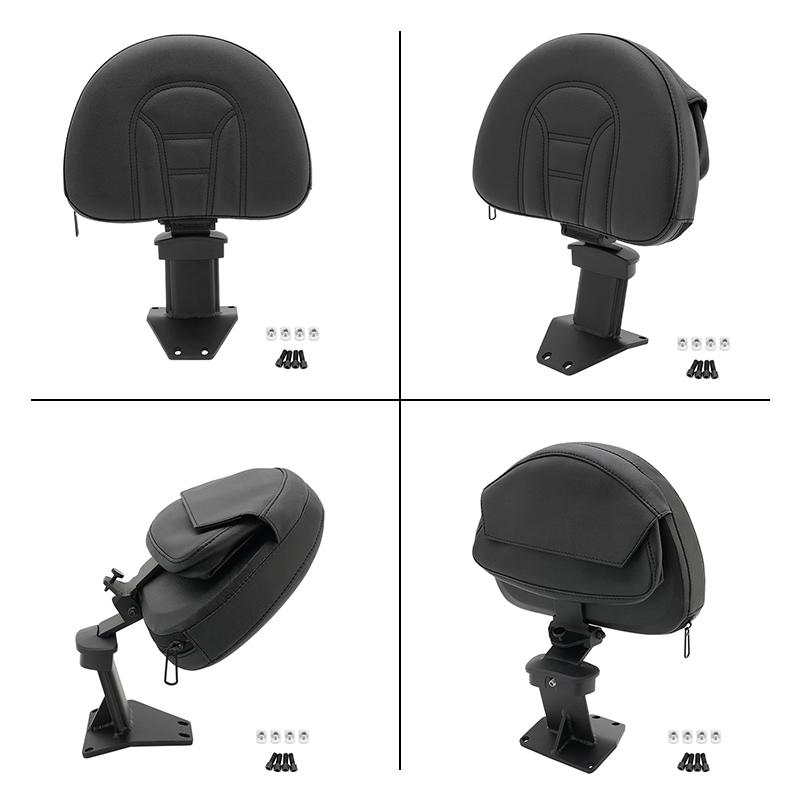 Motorcycle Accessories Black Adjustable Front Driver Rider Backrest Pad Kit For Honda Goldwing 2018-2023 GL1800