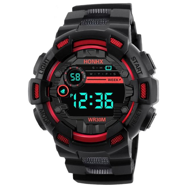 Men's Fashion Creative Large Dial Electronic Sports Watch Student Watch