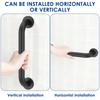 2Pcs Stainless Steel Shower Grab Bar Anti-slip Safety Handrails Bathroom Toilet Shower Support Handle Multi-purpose Towel Rack
