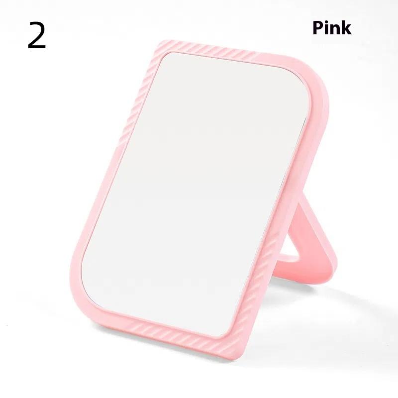 

Square Dressing Mirror with Magnifying Glass High-Definition Foldable Desktop Makeup Mirror in Multiple Colors for Portable Use