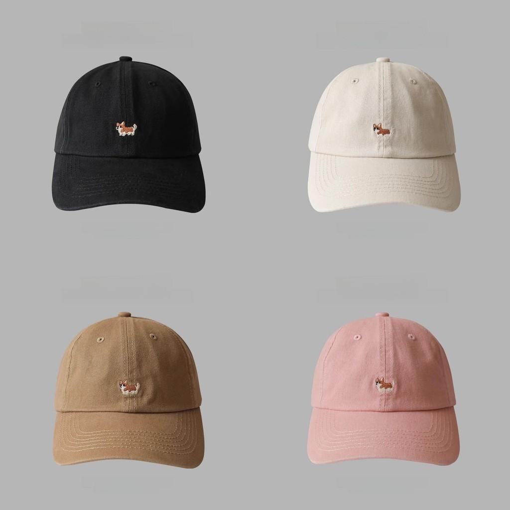 Cartoon Corgi Cap With Curved Brim And Sun Protection For Teens And Adults