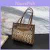 Bolsa Tote Grande Estilosa com Estampa de Leopardo Para Mulheres Perfeito Statement de Moda Retrô