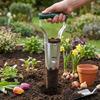 2in1 Stainless Steel Seeder Seedling Transplanting Excavator Horticultural Planting Hole Drilling Garden Flower Planting Planter