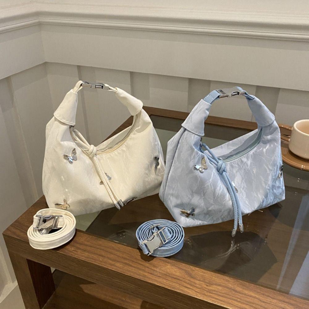 Retro Chinese Style Handbag Zipper Butterfly Crossbody Bag Portable Hanfu Shoulder Bag Women