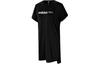 Adidas Neo Short Sleeved Dresses Women's Black Crew Neck Moderate Mid Length DX9689