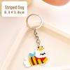 West Highland Terrier Cartoon Acrylic Keychain - Polka Dot Puppy Charm