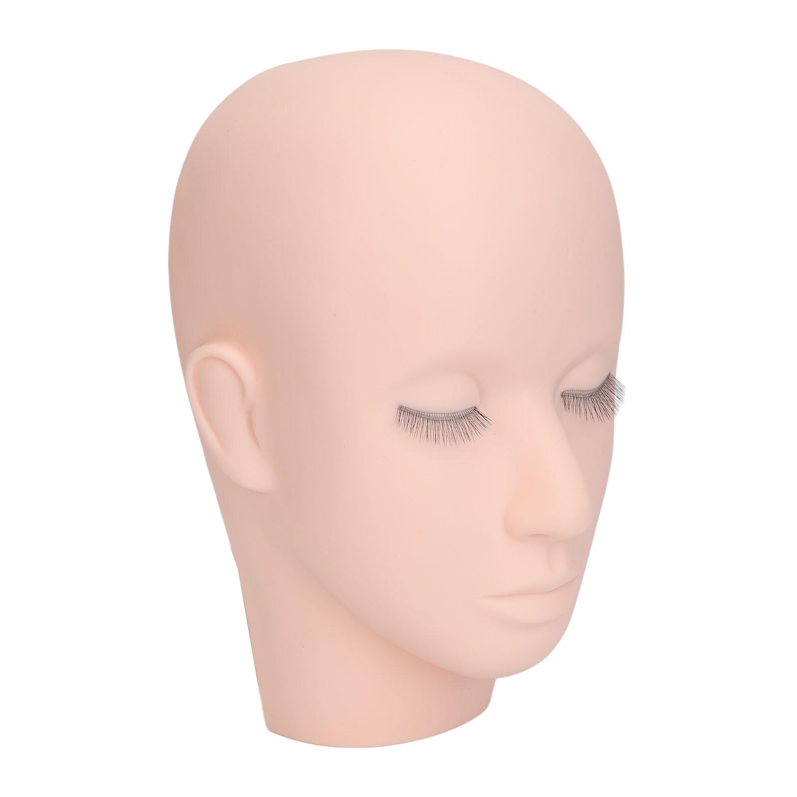 

Eyelash Mannequin Head 3 Layers High Density Lash Extension Makeup Practice Head Embedded Layered Silicone Doll Head