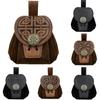 Steampunk Medieval Punk Style Fanny Packs for Men Pu Leather Coin Purse Hangable Belt Waist Bag Drawstring Hip Belt Bag Cosplay