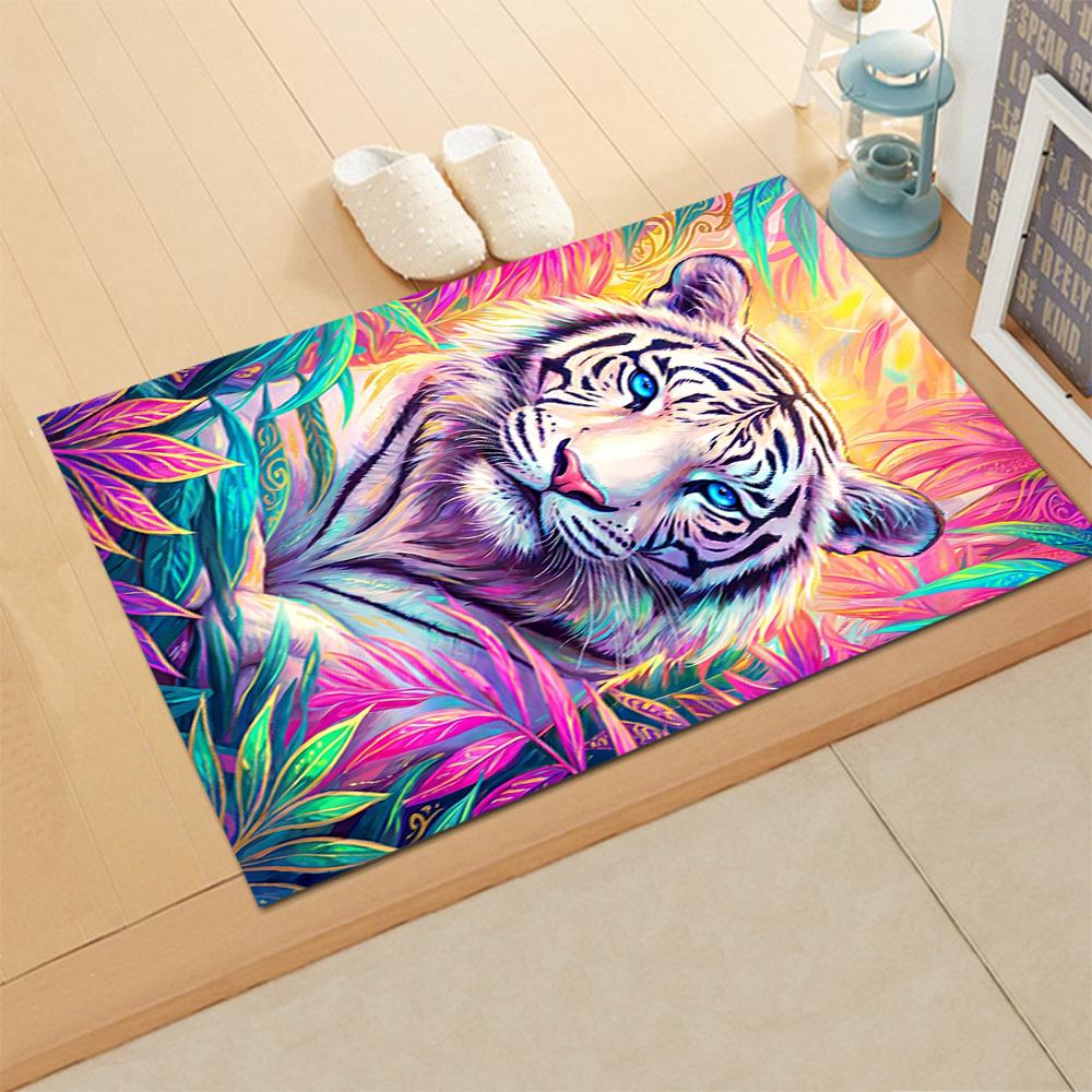 White Tiger Family for Living Room Rug, BedRoom Rug, Study Room Rug, Hallway Decoration, Perfect for Home Decoration or Holiday Gifts