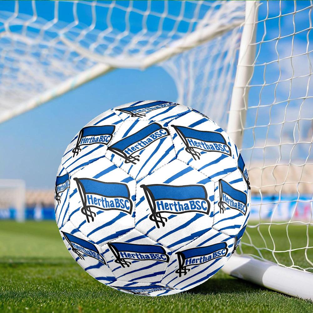 Hertha Bsc Berlin Crest Size 5 Soccer Ball, Suitable for Training and Matches, High-Elasticity, Wear-Resistant Material Gift for Fan