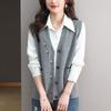 Spring and Autumn Large Size Vest Vest Women's Loose Versatile External Knitted Cardigan Sweater Jacket Women