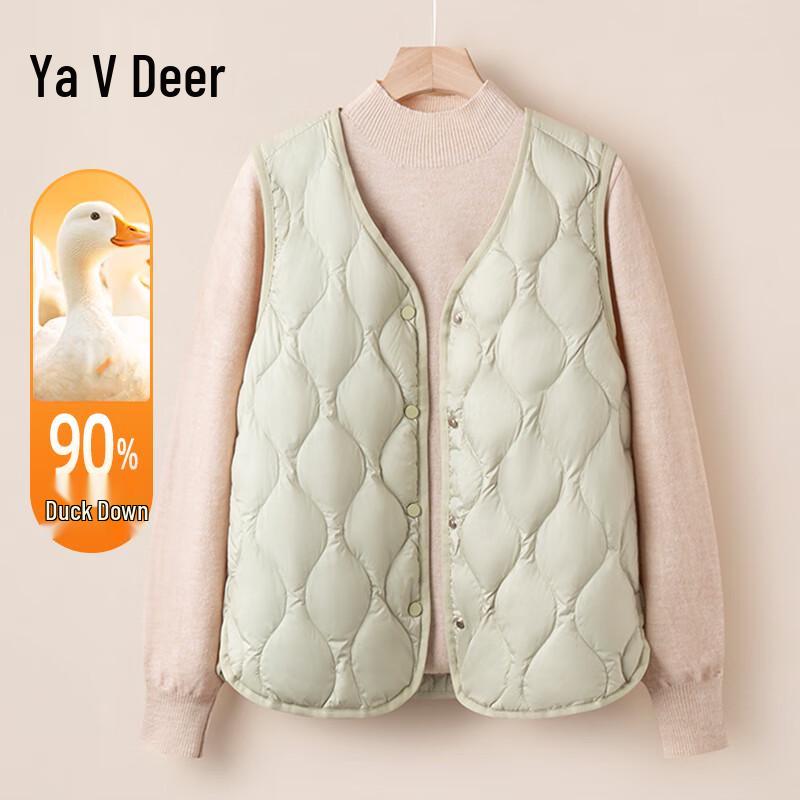 

Yalu Women s Lightweight V-Neck Down Vest 2XL