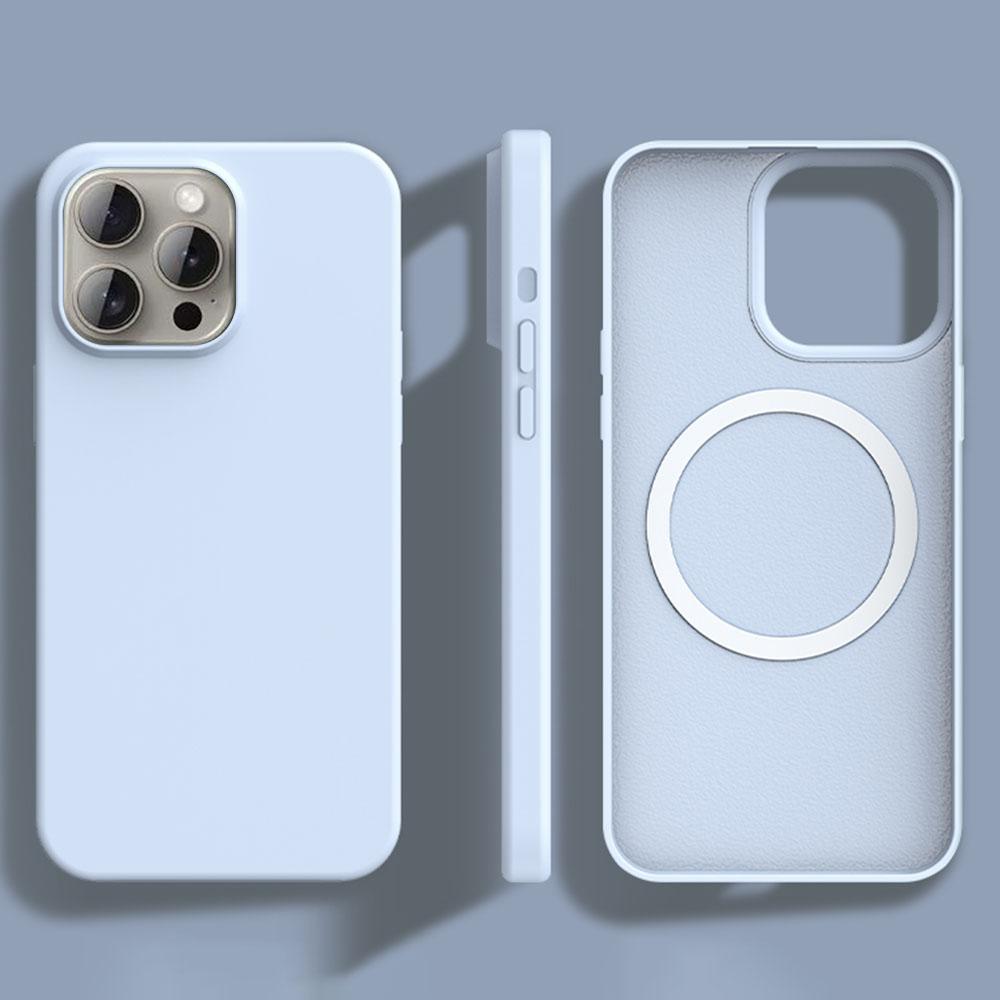 For iPhone 14 Pro Case Compatible with MagSafe Ultra Thin Liquid Silicone + PC Phone Cover