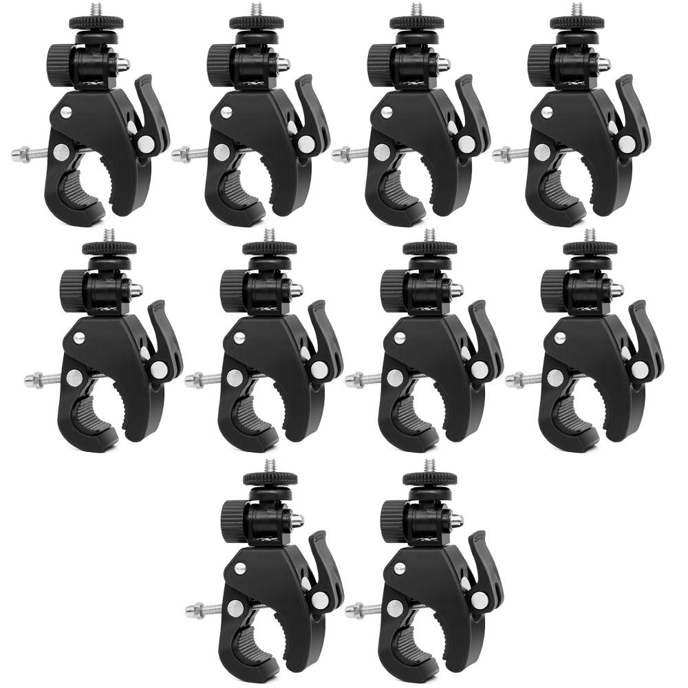 Bike Handlebar Clamp Mount 1/4 Screw 180 Adjustable Bicycle Holder for GoPro Insta360 DJI Action Camera LED Light 1/2/3/5/10 PCS