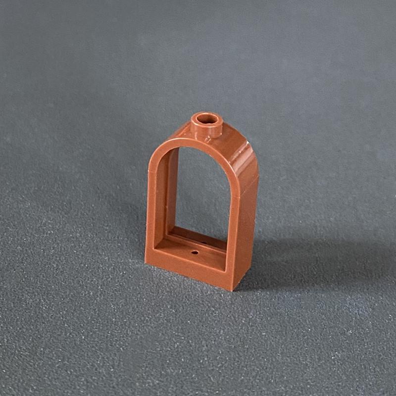 

Совместимый строительный блок 30044, строительный блок из мелких частиц, детали сцены дома с видом на улицу, 1X2X2, рама окна-купола 2/3 1Kg