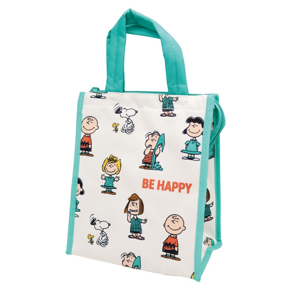 

Onishi Ken PEANUTS Lunch Square Lunch BE HAPPY Bag, Medium, IVORY, Series, SLL-2501
