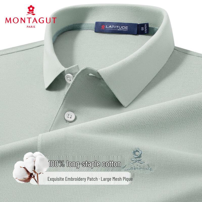 Polo da uomo MONTAGUT in piqué a nido d'ape 100% cotone a fibra lunga