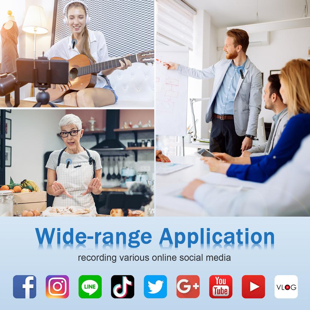 Vandlion K2 Bezprzewodowy mikrofon krawatowy Studio Gaming Do iPhone'a Typu C Profesjonalny mikrofon Transmisja na żywo Telefon komórkowy
