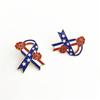 Elegant Golden Papaver Flower Brooch With Adjustable Bowknot Vintage Fashion Metal Pin For Independence Day And Casual Outfits