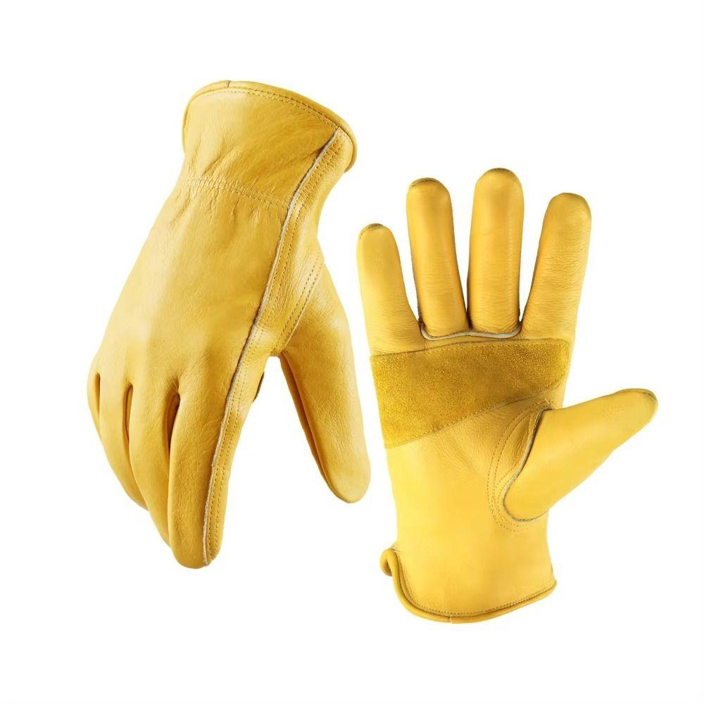 Leather Wear-resistant Gloves Welding Security Gloves Utility Work Gloves  Workers