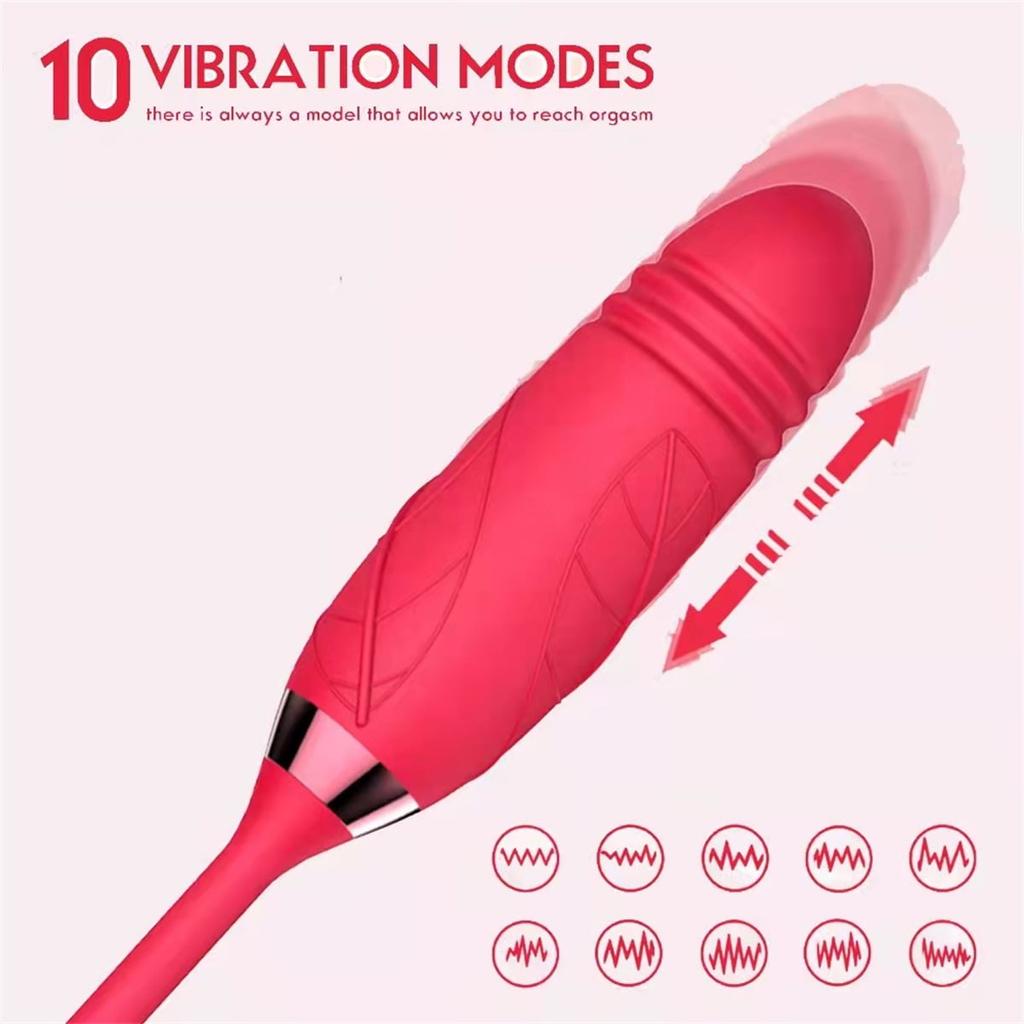 Pelepas Rose Vibrator Toys for Women with Vibrating Egg Toy G Spot Stimulator with 10 Vibrations