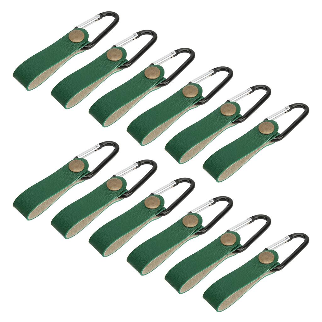 12Pcs Leather Wall Hooks PU Leather 5KG Load Durable Sturdy Wide Application Wall Hanging Strap for