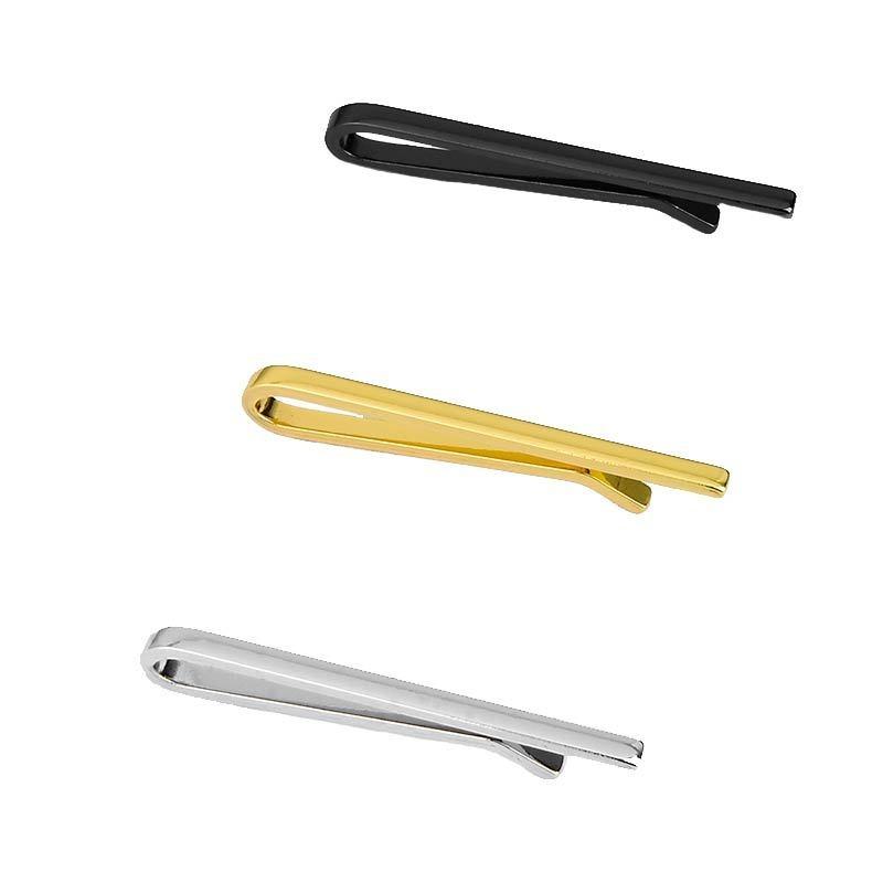 [HS][HS]1 Piece Of Men's Narrow Tie Clip Copper Fashion Thin Small Silvery Golden Black Business Formal Wear
