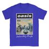Oasi/s Rock Band    T Shirts Men Pure Cotton Fun T-Shirt Round Neck Minimalist Definitely  Tees Short Sleeve Tops Birthday Gift