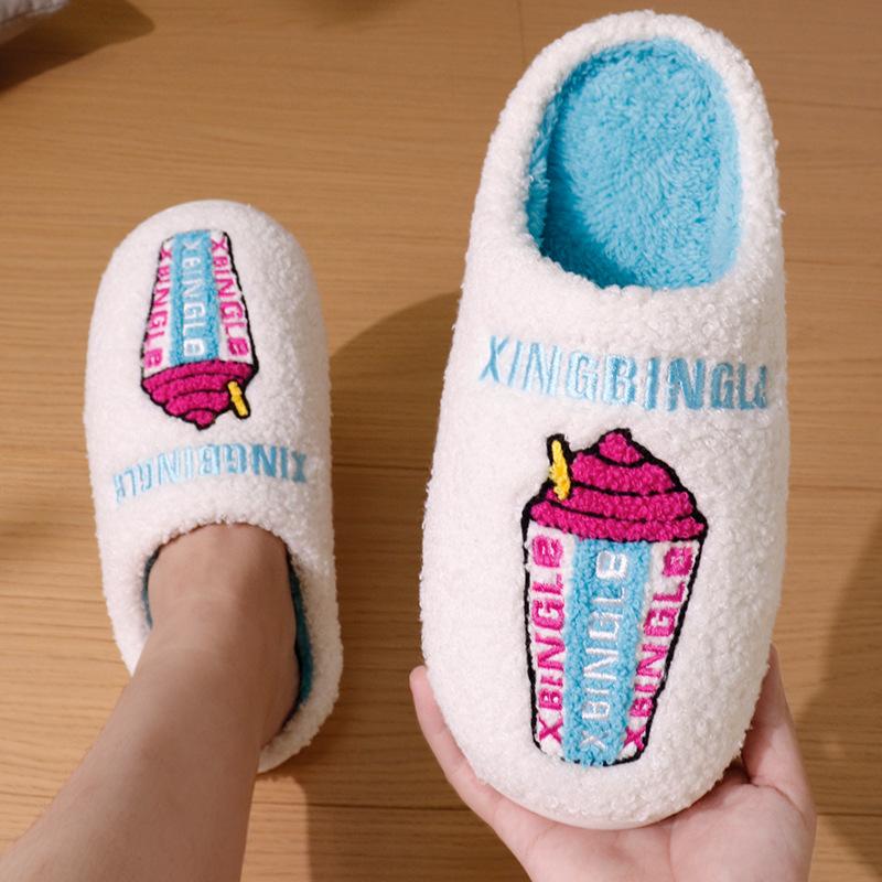 New Cotton Slippers Indoor Home Tide Brand Ice Cream Non-slip Cotton Slippers
