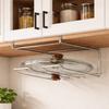 Wall Mounted Under Cabinet Storage Rack Stainless Steel Pot Lid Holder  for Kitchen