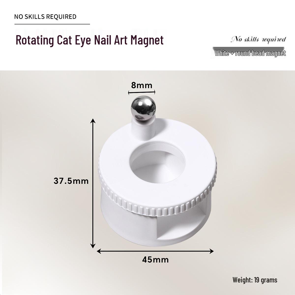Cat Eye Nail Art Magnet Tool: Automatic Glass Bead Suction for Beginners with Wide Light and Super Strong Magnet