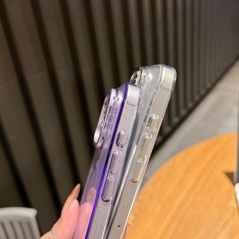 Diamantrahmen Metall Kamera Ständer Handyhülle Für iPhone 16 Pro 15 Pro Max 14 für Magsafe Klar Stoßfest Kabelloses Laden Magnetische Rückseite