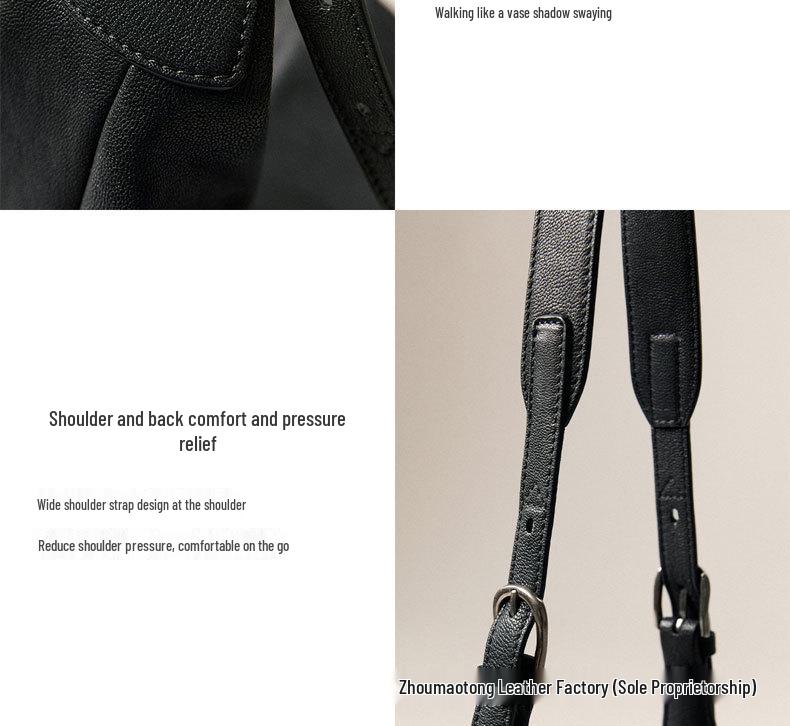 Qiu Zhen Large Capacity Fashion Tote & Crossbody Bucket Bag for Women