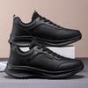 Autumn and winter versatile black shoes new leather sneakers waterproof and non-slip running shoes casual shoes travel shoes
