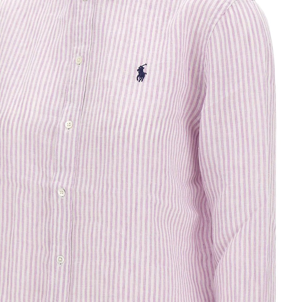 Polo Ralph Lauren Striped Embroidered Button Long Sleeve Shirt Women Shirts 211A96158-006