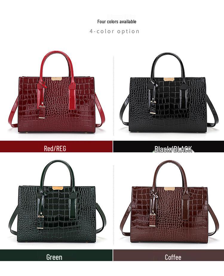Retro Damenhandtasche mit Krokodilmuster - Europäischer & Amerikanischer Stil, Trendige Einzel-Schulter-Reisetasche.