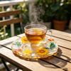 Handmade Resin Coaster Dried Flowers Cup Mat Heat-Resistant Clear Waterproof Table Protection Mat Unique Gift for Coffee Lovers Home Office Decor