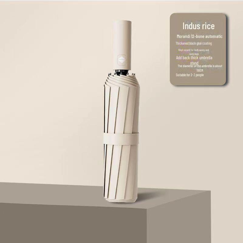 Parapluie pliant automatique coréen à double usage pour étudiantes - Protection contre le soleil et la pluie, résistant aux UV, grand.