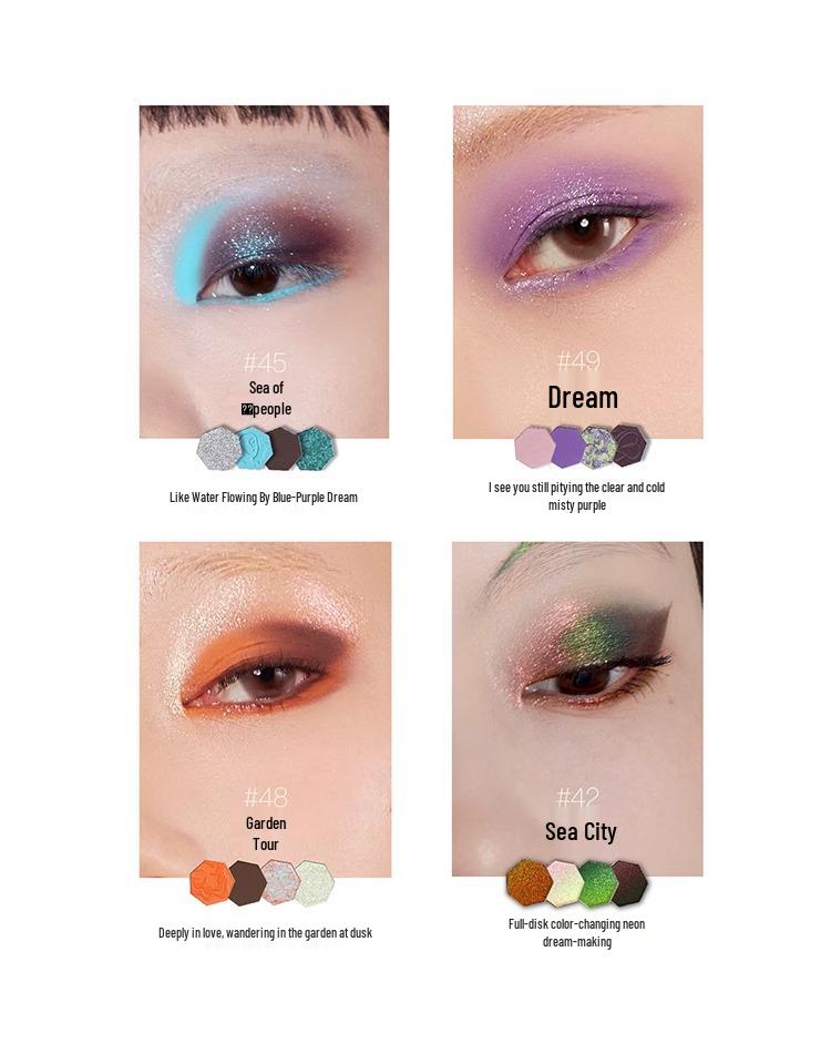 Girlcult Gouqi Eyeshadow Palette - Four-Color Matte, Chameleon, and Pearlescent Shades, Inspired by the Materia Medica.