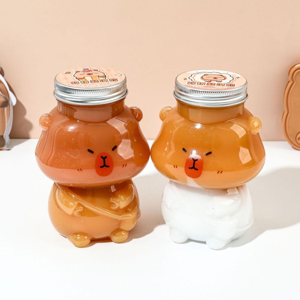 Resuable Capybara Slime Kit Cartoon Decompression Toy Portable DIY Crystal Mud  Party Favors