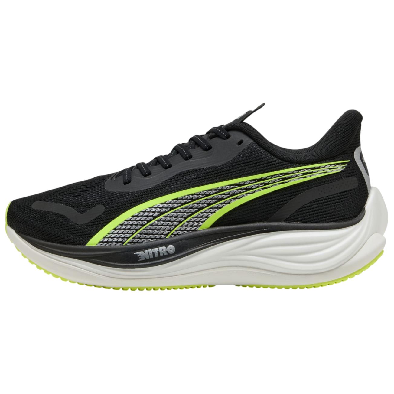 

Puma Velocity Nitro 3 Black Yellow Alert Men Sneakers 377748-18 40