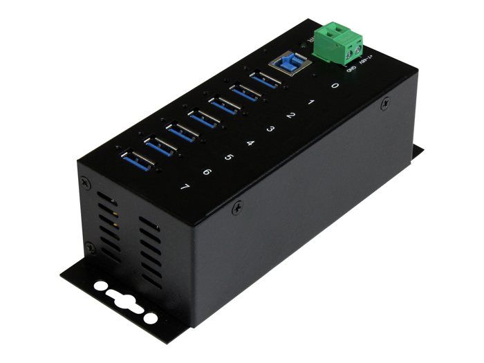 Hub USB 3.0 - STARTECH - ST7300USBME - 7 ports - Protection ESD - Montage sur rail DIN