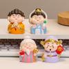 Resin Chinese Wealth God Ornament Chinese God New Year Mascot Doll  Office